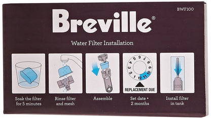 Breville Single Cup Brewer Replacement Charcoal Filters,White, 6 - BWF100