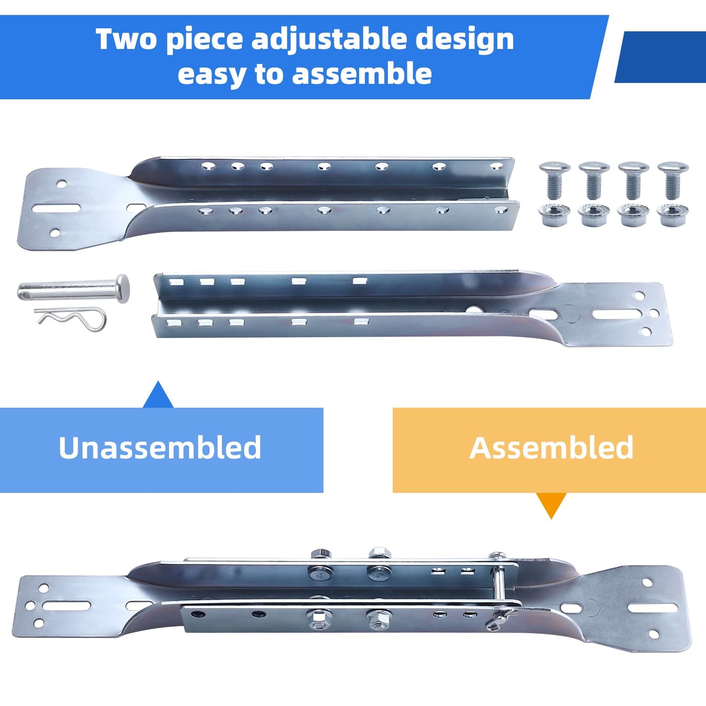 Patioer Garage Door Parts Reinforcement Bracket, Adjustable Garage Door Opener Bracket, Fits 18"-24" Panel, 1 Pack