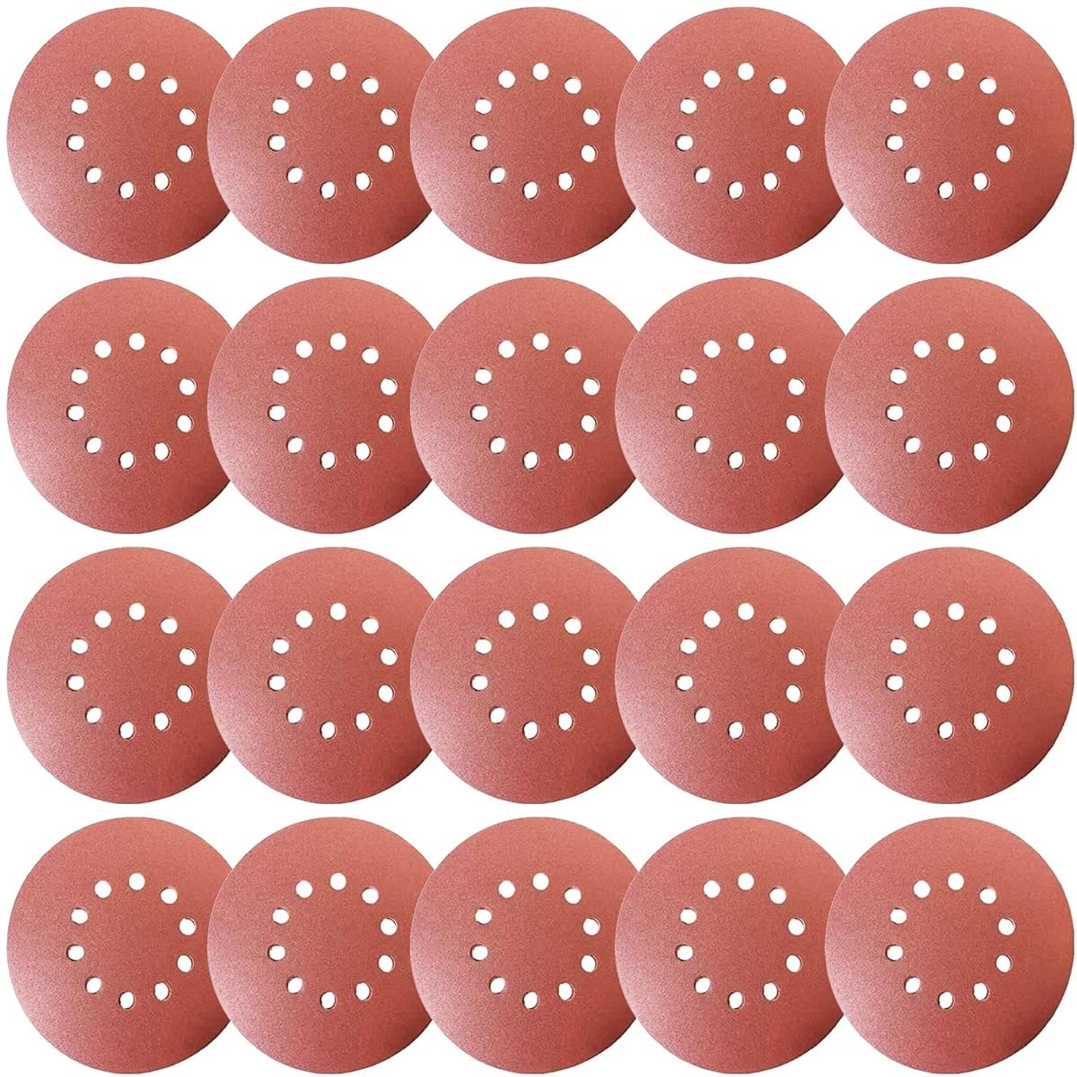 9 Inch 10 Holes Sanding Discs Set,225mm Sanding Disc, P60/80/120/150/240/320 Grit,Grinding Wheels Diameter 225mm,red Punched.for Drywall Sander Sanding Pads,Hook and Loop Sandpaper – 30 Pack