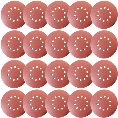 9 Inch 10 Holes Sanding Discs Set,225mm Sanding Disc, P60/80/120/150/240/320 Grit,Grinding Wheels Diameter 225mm,red Punched.for Drywall Sander Sanding Pads,Hook and Loop Sandpaper – 30 Pack