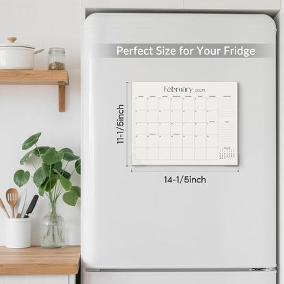 Cabbrix Magnetic Calendar for Refrigerator 2026-2027, Magnet Fridge Calendar July 2026 to December 2027, 13 x 11-1/2 inch, Monthly Floral Design, Easy Planning (Simplified)