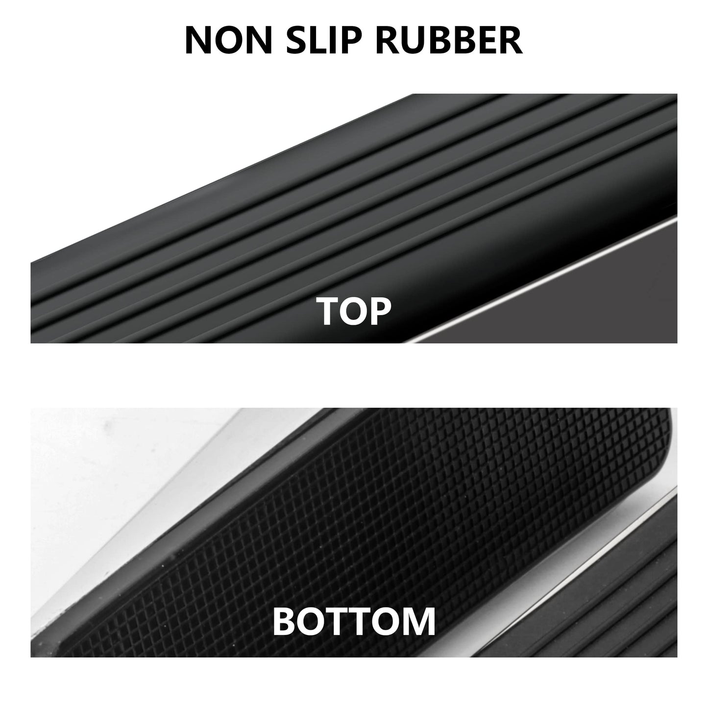 Techoln Door Stoppers, Heavy Duty Door Stop Wedge, Metal Doorstops for All Floor Surfaces (2, Frosted Black)