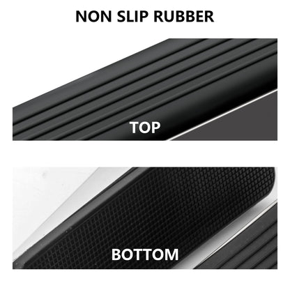 Techoln Door Stoppers, Heavy Duty Door Stop Wedge, Metal Doorstops for All Floor Surfaces (2, Frosted Black)