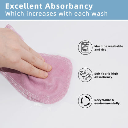 Chloven Reusable Toilet Paper - 24 Pack Eco Friendly, Sustainable Cloth Toilet Paper - Super Soft, Absorbent Reusable Paper Towels Washable Roll - Zero Waste Family Cloth Nonpaper Towels