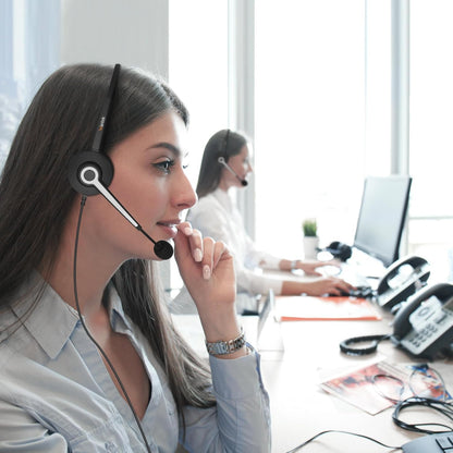 Wantek RJ9 Mono Telephone Headset with Noise Cancelling Microphone, Corded Desk Phone Headset for Polycom ShoreTel NEC Nortel Norstar Toshiba Siemens Landline Office Phones (One Ear)