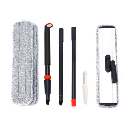 18" Microfiber Heavy Duty Floor Mop Adjustable Stainless Steel Handle with 4 Wet and Dry Mop Pads