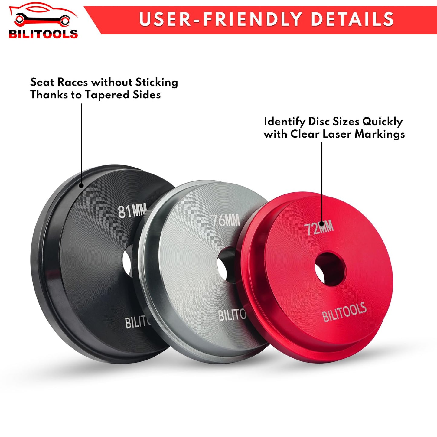 BILITOOLS Bearing Press Kit, 10 Piece Bearing Race and Seal Driver Set, Seal Driver Installer Set for Bearing Installation