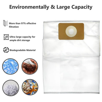 8 Pack Premium Central Vacuum Bags Compatible with Nuera Filtre 189, Husky Filtre 189, DuoVac Filtre 189, SoluVac Filtre-189 SVS, and Other CV Systems for Efficient Cleaning Solutions