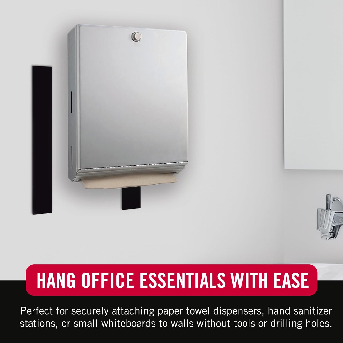 VELCRO Brand Heavy Duty Tape with Adhesive | 15 Ft x 2 In | Holds 10 lbs, Black | Industrial Strength Roll, Cut Strips to Length | Strong Hold for Indoor or Outdoor Use