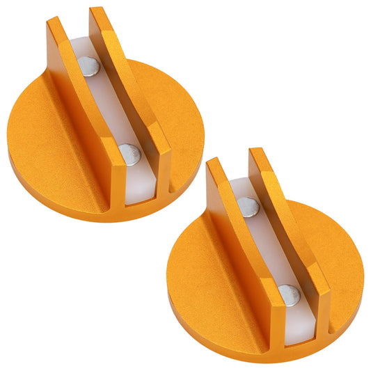2pcs Universal Magnetic Jack Pad, Pinch Weld Jack Adapter Stand with Large Groove Heavy-Duty Aluminum Grooved Pinch Weld Frame Rail Protector Accessories for Car Truck