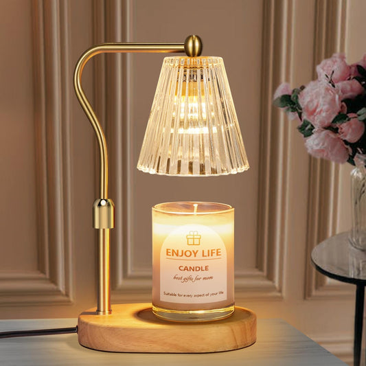 seenlast Candle Warmer Lamp with Timer Dimmer Adjustable Height,Vintage Home Decor for Scented Jar,Mother's Day Gift