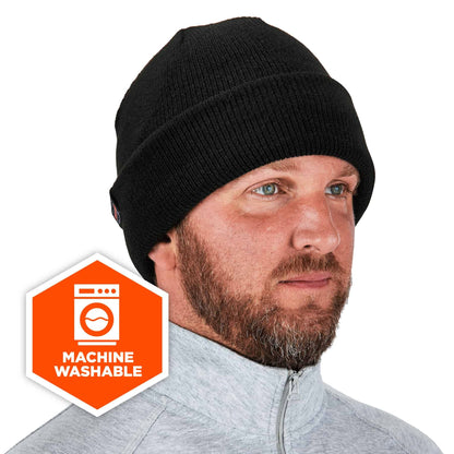 Rib Knit Hat with Zippered Pocket for Bump Cap Insert, Ergodyne N-Ferno 6811Z