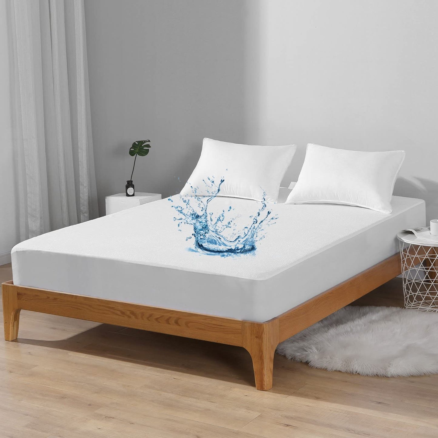 Bedecor Waterproof Mattress Protector Twin, Single Bed Mattress Cover Water Proof Protective Sheet，Breathable Cotton Terry Top with 18 Inches Deep Pocket, for Kids Bedwetting Pets Friendly