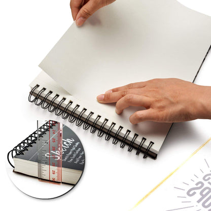2 Pack Sketch Books, AGPtEK Art Drawing Pad, Drawing Paper 9 X 12 inch, 100 Sheets in Each Pack, 60lb/100g，Ideal for Watercolor, Acrylic Art, Sketching and Noteboo2 Pack Sketch Books