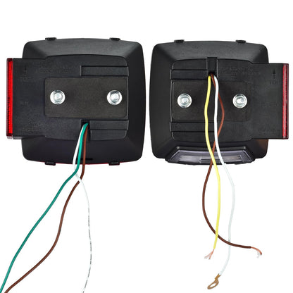 12V LED Trailer Lights 2pcs, Square Trailer Light Kit, Stop/Tail/Turn Signal Lights for Car Trunk Jeep Boat