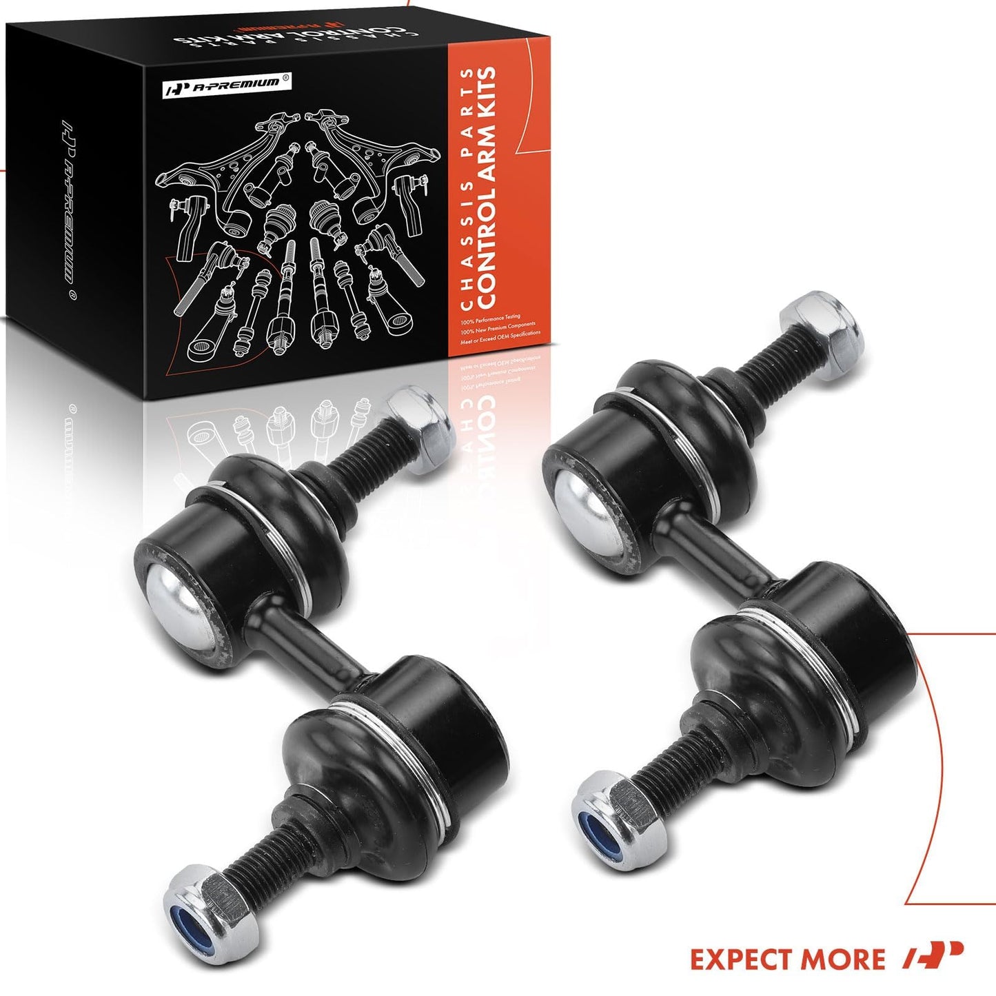 A-Premium 2 x Front Sway Bar Links Stabilizer Bar Links, Compatible with Subaru Outback 2005-2009, Forester 2003-2013, Impreza 2002-2015, Legacy 2005-2009