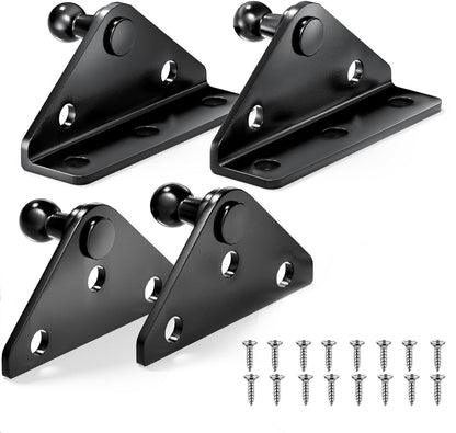Vepagoo 10MM Ball Stud Brackets, Heavy Duty Gas Strut Mounting Bracket Kits Universal Fit Toolboxes, RV Doors, , Furniture & RV Doors, Marine Hatch, Black, Pack of 4 with Screws