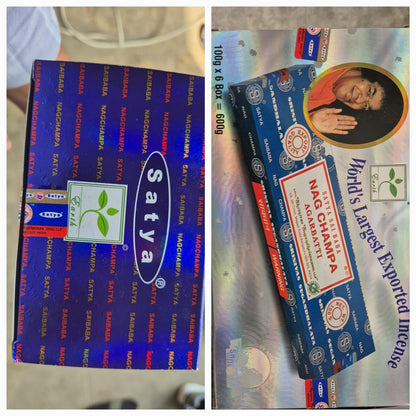 Satya Nag Champa 200 gram Incense Sticks for Positivity, Meditation, Relaxation, Yoga, Healing by Giftbrit