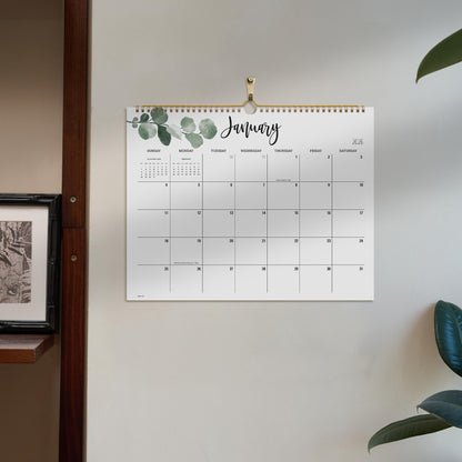 Cabbrix 2026 Year Monthly Wall Calendar, Runs from January 2026 to June 2027, Home Schooling Planner for Family and School, Wirebound, Large, 15 x 12 Inches
