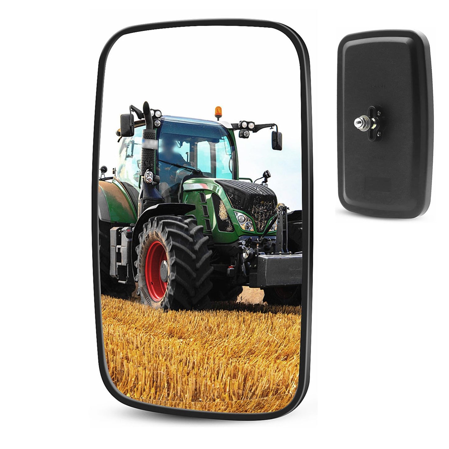 Forklift Rearview Mirror Square HD Wide-Angle Tractor Mirror Convex Auxiliary Rear View Mirrors for Truck Trailer Forklift RV Track Loader, 23.5CM x13.5CM, 1PCS