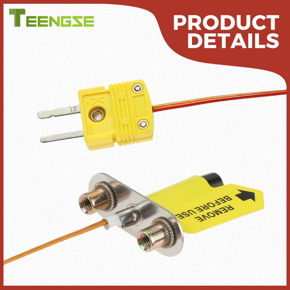 TEENGSE Thermocouple Probe Compatible with Traeger Ironwood 650/885 and Pro 575/780, D2 thermocouple Probe Replacement Parts KIT0422