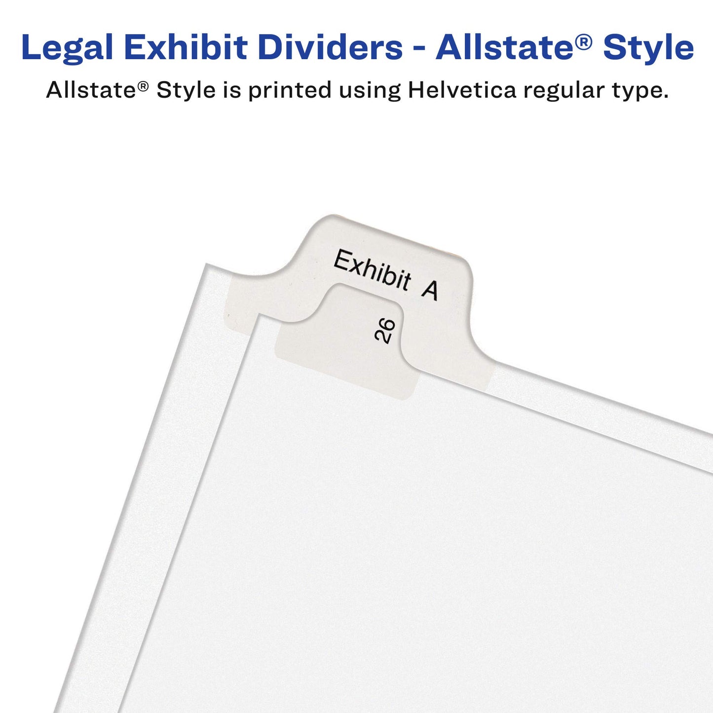 Collated Legal Exhibit Dividers - Allstate Style, 26-50