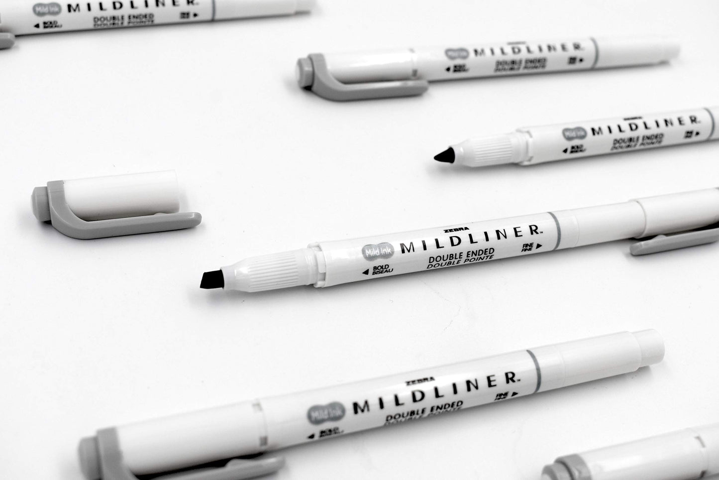 Zebra Pen MILDLINER Dual-Tip Highlighters, Broad and Fine Tips, Ideal for Bible Highlighting, No Bleed, School Supplies, Teacher Supplies, and Office Supplies, Mild Grey Ink, 12-Pack (78110upc)