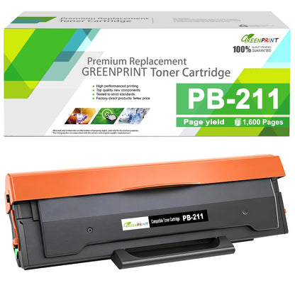 Compatible Toner Cartridge PB-211 PB211 PB 211 PB-211EV PB211EV 1600 Pages Black for Printer P2500W P2502W P2516 P2511W M6500NW M6501NW M6502NW M6550NW M6551NW M6552NW M6600NW M6602NW GREENPRINT