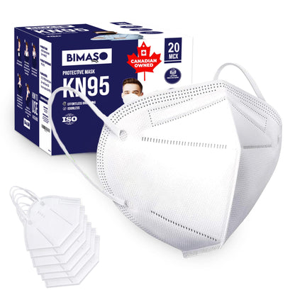 [20 PACK] 5-Ply Disposable Face Mask - Premium Material and Comfortable Fit for Safe and Effective Wear