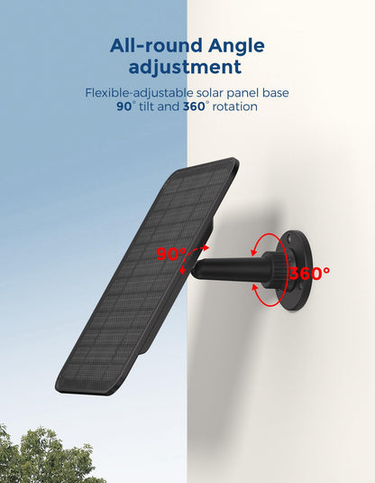 Solar Panel for Blink Outdoor 4Outdoor(3rd Gen) Outdoor 2K+Blink XT2XT3XT Camera,Built-in 5000mAh Battery,IP67 Waterproof,360° Adjustable Mount