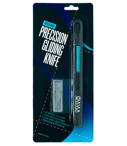 VViViD Precision Gliding Automotive Vinyl Wrapping Knife 3-Pack, Safety Locking, 15 Replacement Blades