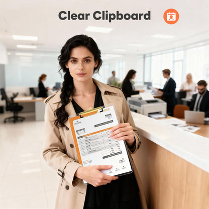 Zoenley Clear Plastic Clipboard Set of 6, 12.5 x 9 Letter Size for Classroom, Students, Teacher, Nurse, A4 Transparent 8.5 x 11 Clip Board with Low Profile Gold Clip, Office & School Supplies