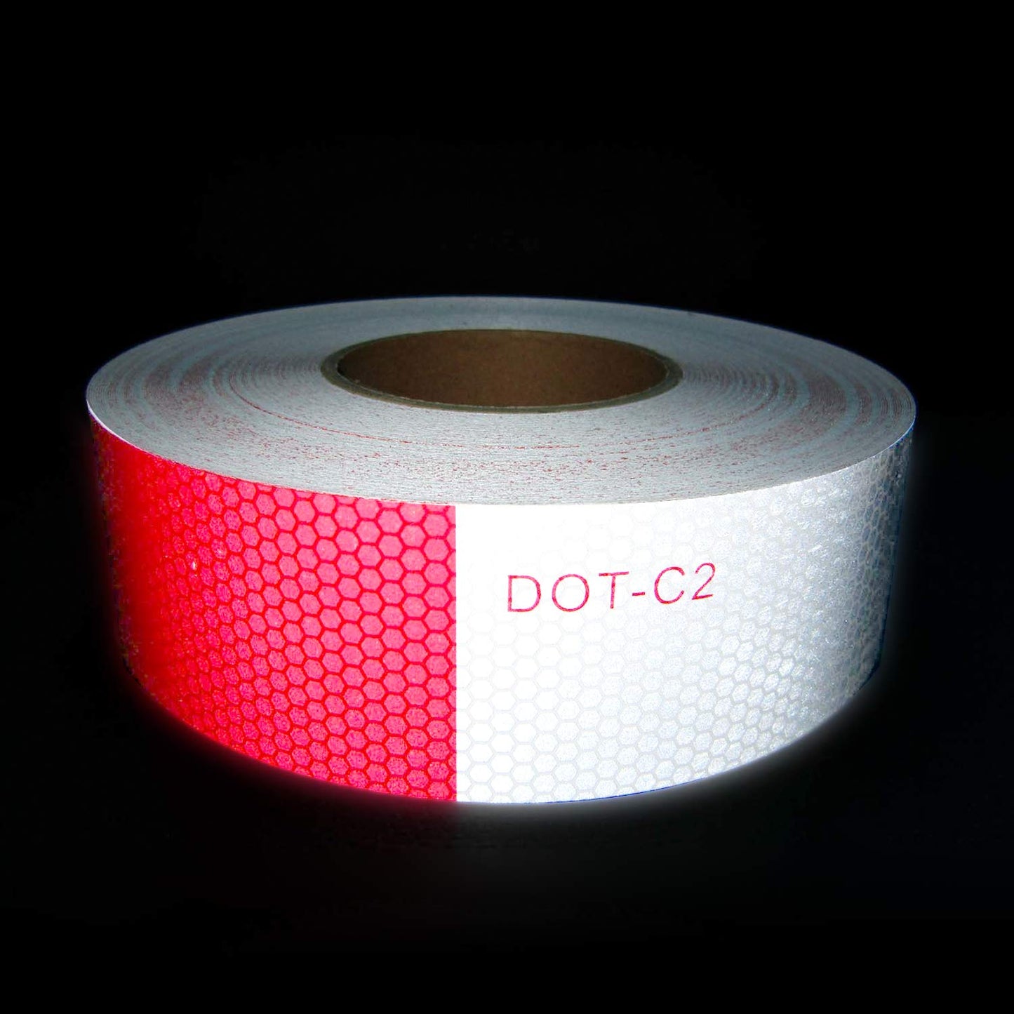 DOT-C2 Reflective Safety Tape 2 Inch x 200 Feet Red/White Conspicuity Tape for Vehicles, Trailers, Boats, Signs (200 FT)