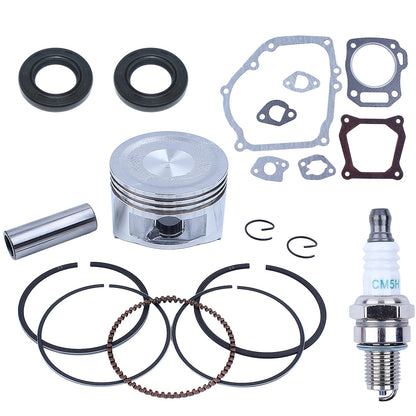 Atunee 68mm Piston Rings Gasket Oil Seal Rebuild Kit for Honda GX160 GX200 168F 5.5/6.5HP 2-3.5kw Gasoline Generator Trimmer Engine with Spark Plug Replace 13101-ZF7-010 13101-ZH8-010