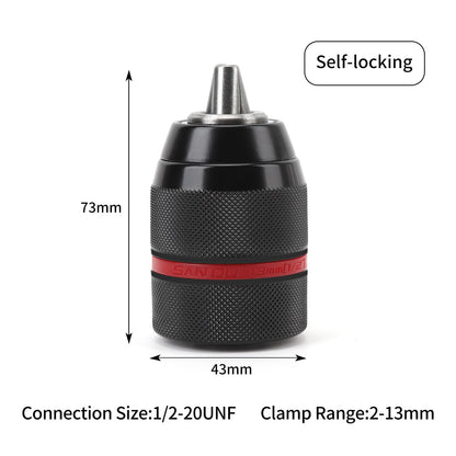 Replacement 1/2" Keyless Chuck 13mm,1/2" Mount Self Locking Keyless Drill Chuck,keyless Drill Chuck 1/2 inch