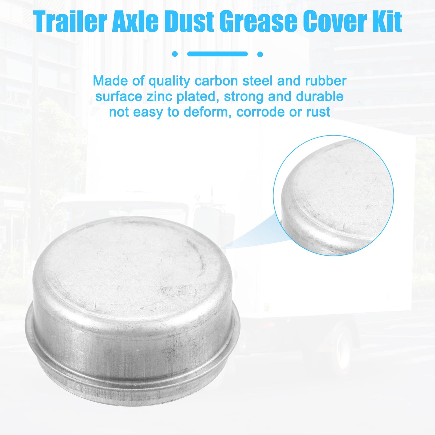 X AUTOHAUX 4pcs 2.44" Trailer Axle Dust Cap Cup Grease Cover for Dexter EZ Lube Trailer Camper 5200 to 6000 Lb Axle Wheel Hub Bearing