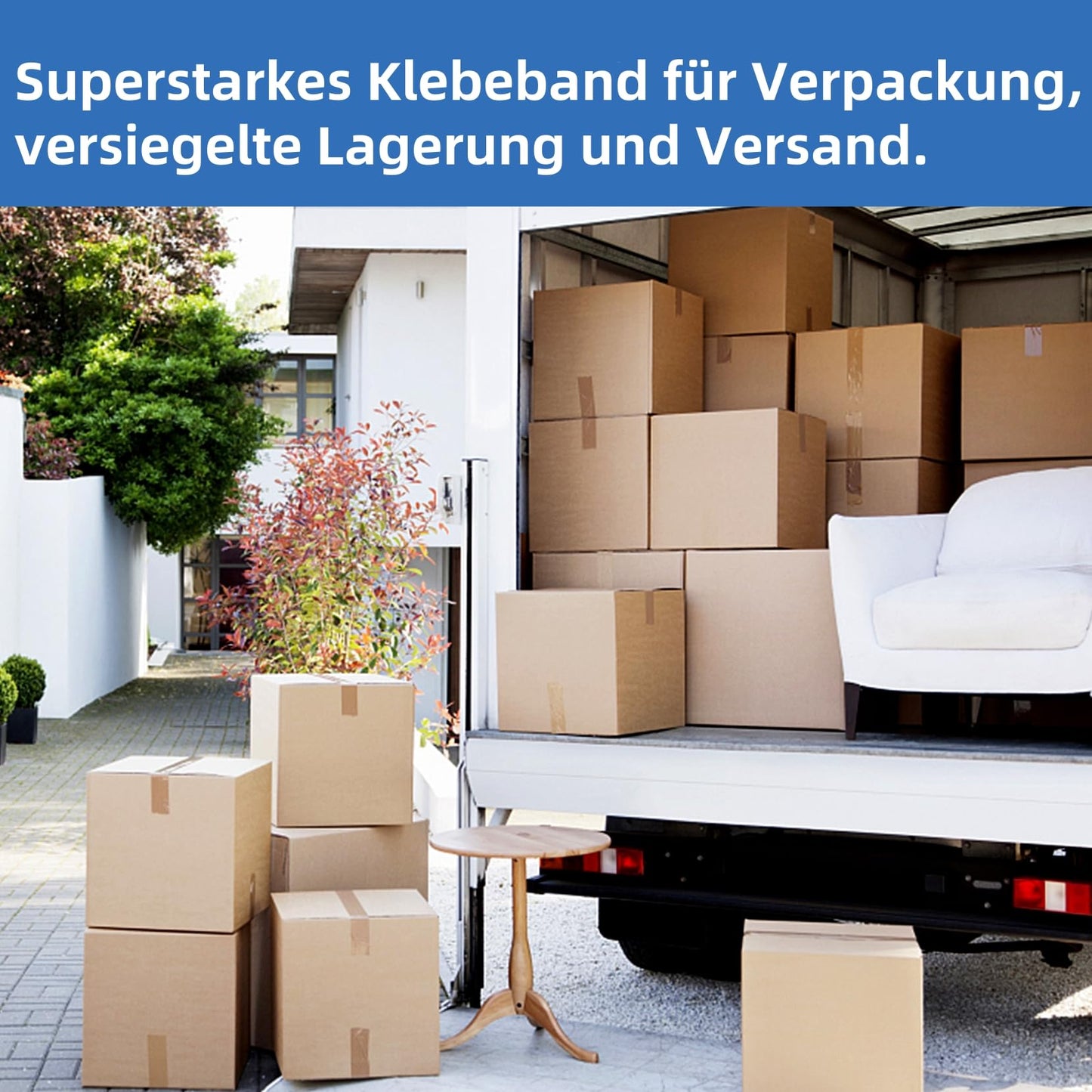 HIZOVSEM Wide Packing Tape Heavy Duty 2 inch, 6 Packs Refill Rolls for Sealing Packing, Carton Sealing Moving Boxes and Shipping, 6 Rolls x 80 Yards, in Total 480 Yards