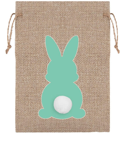 Xugoox 24Pcs Easter Burlap Candy Bags Drawstring Gift Bag Jute Linen Goody Treat Gift Bags Party Favor Bag Chocolate Sweet Bags for Easter Birthday Party Favors
