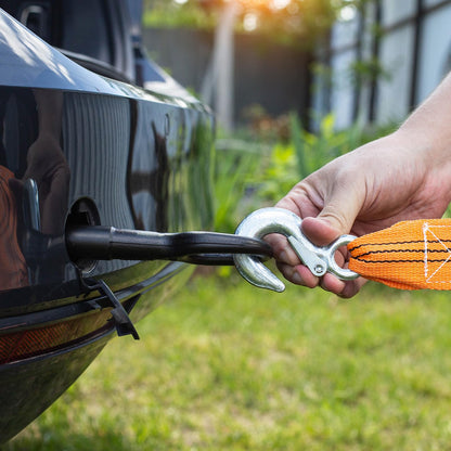 PATIKIL 2 Inch 50mm Hook Safety Latch Kit, 4 Pack Metal Towing Hitch Replacement for Clevis Hook Trailer, Golden Tone