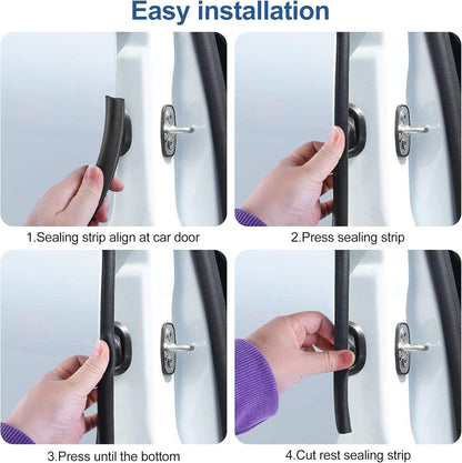 Automotive Door Weather Stripping 20Ft/6.1m Car Door Rubber Edge Trim Seal Strip Gasket with Side Bulb for Car Bus Camper Boat RV Truck Doors