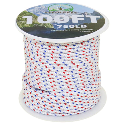 SSFOLPFEE High Strength Recoil Starter Rope, 4.0mm × 100FT, Heavy Duty Pull Cord for Briggs & Stratton, Honda, Generator, Lawn Mower, Snowblower