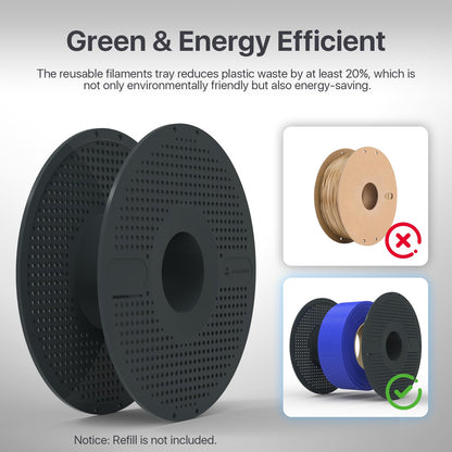 Detachable Filament Tray, Reusable High Strength & Heat Resistant Filament Spool Holder, Durable & Easy to Use, Fit for Most 1.75mm 3D Printer Filaments PLA, ABS, PETG, TPU (Dark Gray, 1 Pack)