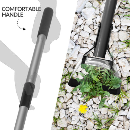 Walensee Action Hoe for Weeding Stirrup Hoe Tools for Garden Hula-Ho with Adjustable 56 Inch Scuffle Loop Hoe Gardening Weeder Cultivator, Sharp Durable Metal Handle Weeding Rake with Cushioned Grip