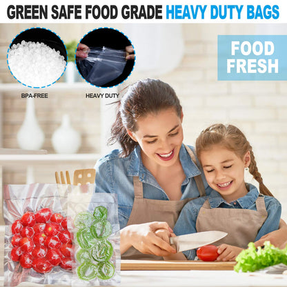 CANLENPK 6×8 Inch Vacuum Seal Bags,Small Precut Food Storage Sealer Bag,Seal Meal Snack Fruit Nut Tea Cookie Bean ,Boil Steam Heat Freezable Sous Vide Grocery Sealable Bag,Commercial Grade Heavy Duty(100PCS)