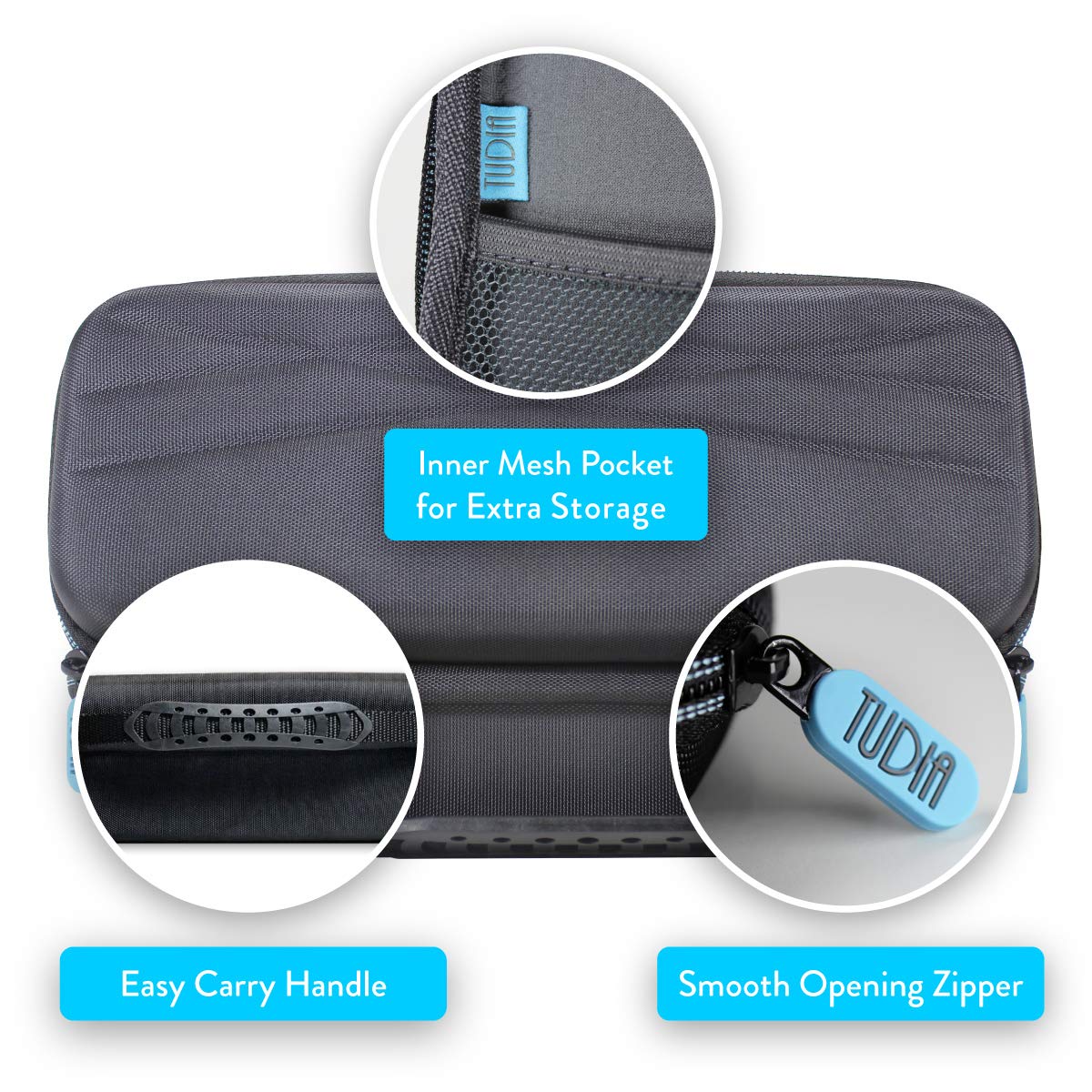 TUDIA Hard EVA Stethoscope Case, Shockproof Travel Storage Carrying Case for 3M Littmann/Omron/ADC/Dixie EMS/Lightweight II S.E/Cardiology IV Diagnostic/MDF Stethoscope and Accessories [CASE ONLY]