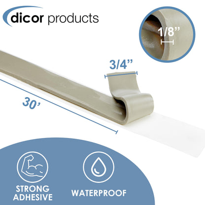 Dicor (BT-1834-1) 1/8" x 3/4" x 30' Butyl Seal Tape