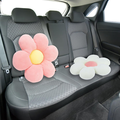 QKURT 2 Pcs Flower Pillows, Flower Shaped Cushion Floor Chair Seat Pad，Fluffy Soft Petal Cushion, Tatami Seating Pillow for Home, Office & Car, 40cm(Pink)