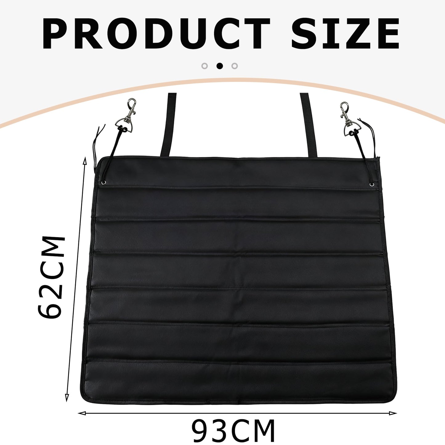 Rear Bumper Protector Mat for Car, Bumper Guard Cover, Dog Cargo Mat Prevent Scratches, Foldable Non-Slip Trunk Mats for Cars, SUV, Pickup Trucks and Floor (Black)
