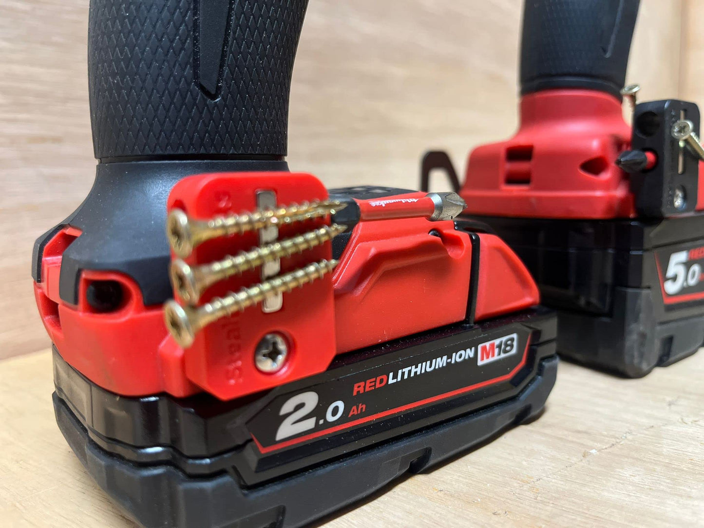 StealthMounts Stubby M18 Milwaukee Magnetic Bit Holder - 3 Pack | Compact Milwaukee Bit Holder for Drill | Milwaukee Impact Driver Bit Holder | Milwaukee Bit Holder for Impact Driver