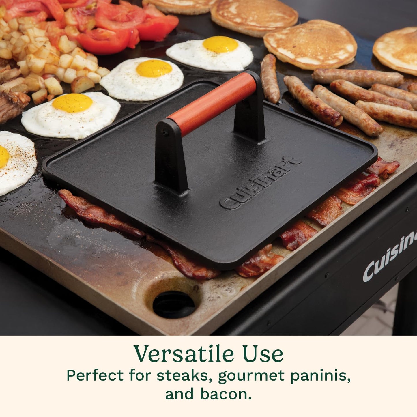 Cuisinart XL Cast Iron Griddle Press, 10" x 10" (CGPR-223C)